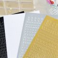 Sweet Journal 2PCS INS Bronzing Number Alphabet PVC Stickers Diary Journaling Resin Crafts Scrapbooking Decorative DIY Sticker.