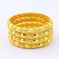 Luxury Dubai 24K Gold Color Bangles For Women Indian African Bracelets Charm Wedding Ethiopian Arabic Hand Jewelry Party Gifts.