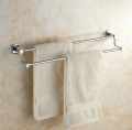 Chrome Finish Stainless Steel Bathroom Fixture Double Towel Rack / Towel Rack Holder. 