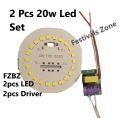 2 set 20 Watt LED palte & Driver AC 220V 20W LED Light Bulbs Driver Circuit Board For 20 Watt SMD LED Chip 20 Watt LED palte & Driver AC 220V 20W LED Light Bulbs Driver Circuit Board For 20 Watt SMD LED Chip for high quality led bulb energy saveings.