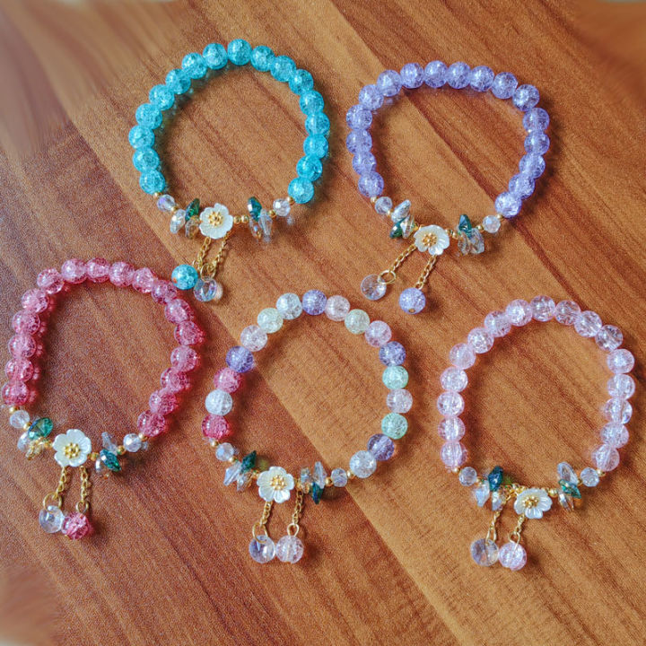 Summer%20New%20Colorful%20Glass%20Beads%20Korean%20Style%20Handmade%20Jewelry%20Women's%20Sweet%20Imitation%20Shell%20Small%20Flower%20Bracelets%20Tennis%20Gift%20-%20Image%202