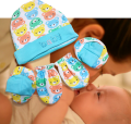 3Pcs/Set Baby Hat Gloves Socks Set Soft Cotton Newborn Baby Accessories (Color as per stock). 