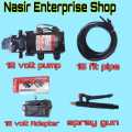 High-Pressure 120W Auto-Powered Water Pump Kit for Bike & Car Wash - DC 12V-18V Combo Pack. 