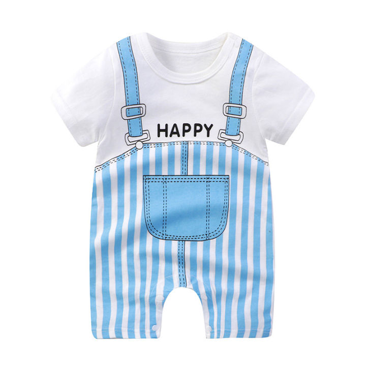 Summer Cartoon Baby Boy Girl clothing Rompers Short sleeve cotton Infant Newborn Clothes Jumpsuit For 0-18 Toddlers Bebe Outfits