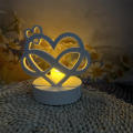 Plaster Mould Candlestick Mold Easy-to-Use Love Ribbon Design DIY Supplies Silicone Mold Heart Shape Cement Silicone Cement.
