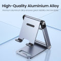 UGREEN Cell Phone Stand Adjustable Aluminum Mobile Phone Holder for Desk Compatible for iPhone 12 Pro Max 11 X SE XS XR 8 Plus 6 7 6S, Samsung Galaxy Note20 S20 S10 S9 S8 S7 Smartphone Foldable. 