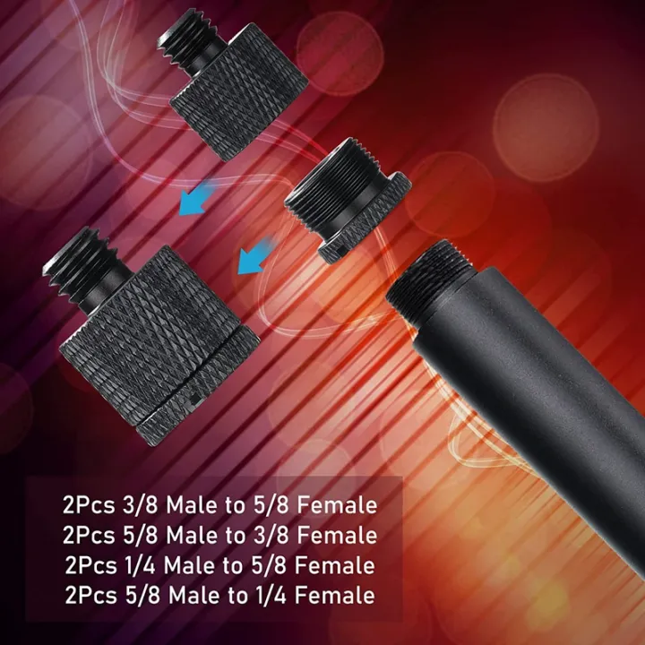 8Pcs%20Mic%20Stand%20Thread%20Adapter%20Set,5/8%20Female%20to%203/8%20Male%20and%203/8%20Female%20to%205/8%20Male%20Screw%20Adapter%20Thread%20-%20Image%204