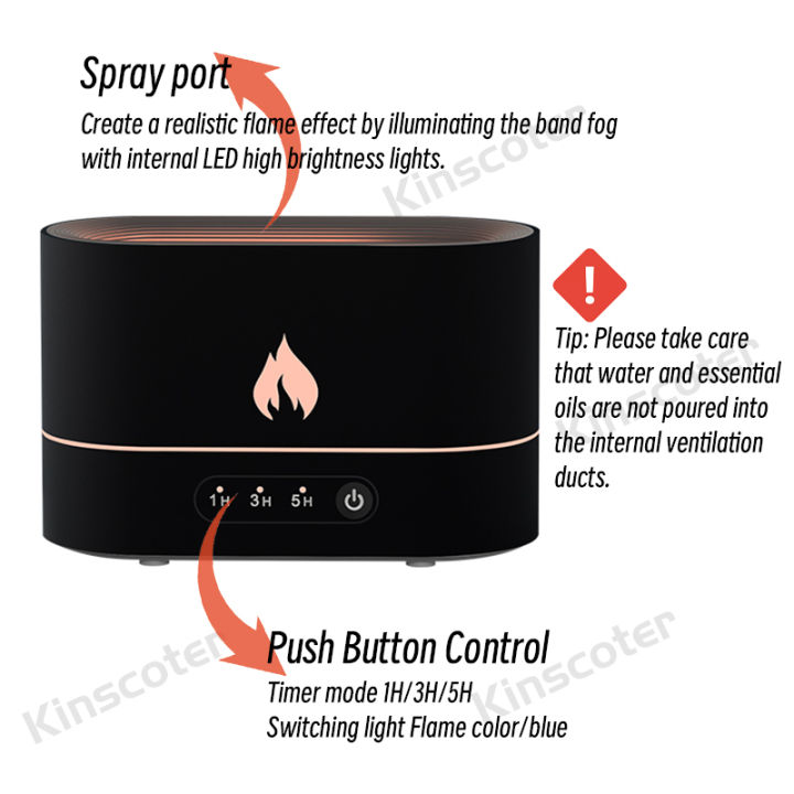 250ml%20Flame%20Humidifier%201/3/5H%20USB%20Smart%20Timing%20LED%20Electric%20Aroma%20Diffuser%20Simulation%20Fire%20Night%20Lamp%20-%20Image%204