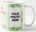 Customize Happy Anniversary White Ceramic Mug With Your Photo To Gift Your Loving One.