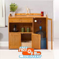 Andormahal Crockery Cabinet Kitchen Storage Cabinet Glass View (MDF). 