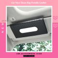 Car Visor Tissue Bag Portable Leather Tissue Box.