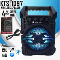 KTS-1097 Karaoke Portable Wireless Bluetooth Speaker with microphone supported. 