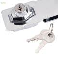Twist Knob Keyed Locking Hasp, Cabinet Locks with Keys, Universal Easy Installation Hasp Lock, Tool Box Locks Cabinet Knob Lock for Cupboard.