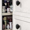 Stainless Steel Single Hole Handle Gold Black Cabinet Door Mushroom Simple Drawer Circular Furniture Knobs.