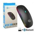 Hp W10 Wireless and Bluetooth Rechargeable Mouse with RGB Led Light Mouse.