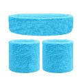 2PCs Wrist Sweatband+1PC Headband Elastic Sport Wristband Gym Wrist Brace Support Sweat Band Tennis Volleyball Wrist Protector.