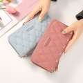 PU Leather Long Wallets for Women Credit Card Holder Zipper Clutch Purses Heart Embroidery Money Bag Wallet Carteras Para Mujer.
