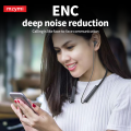 mzymi BS09 ENC Earphone Neckband Sport Running InEar Headphone Bluetooth5.3 HiFi Stereo Headset 200H Standby For XIAOMI. 