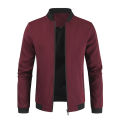 2023 Spring New Men's Stand Collar Solid Color Jacket Casual Short Men's Youth Jacket.