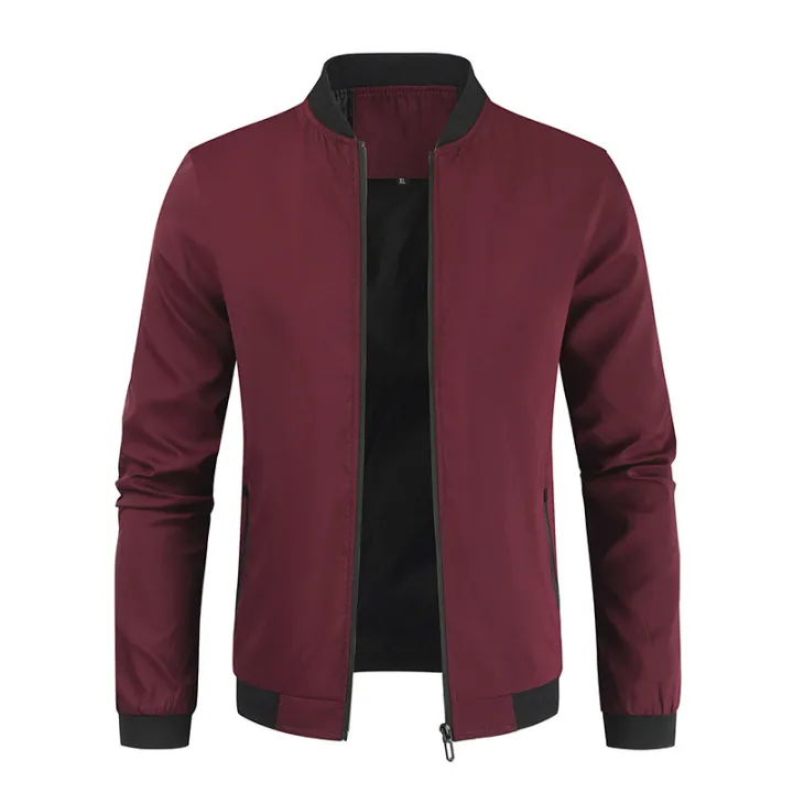 2023%20Spring%20New%20Men's%20Stand%20Collar%20Solid%20Color%20Jacket%20Casual%20Short%20Men's%20Youth%20Jacket%20-%20Image%207
