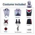 Arlecchino Cosplay Costume, Genshin Impact Fatui Harbinger Wig Set Game Genshin Impact Role Play Suits for Men Women. 