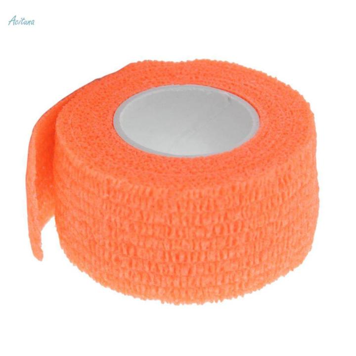 2 Pieces 2.5cm First Aid Strap Self-Adhesive Roll Wrap Bandage Gauze Tape 02