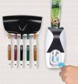 Toothpaste Dispenser Plus Toothbrush Holder Stand Tooth paste Dispenser Tooth brush Holder Bathroom Accessories Washing Glove Bathroom Shelf Rack.