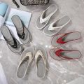 Women's Slippers Summer Metal Button Slides Shoes Wedges Leisure Flip Flops Wedge Beach Sandals Women Outside Platform Slippers. 