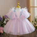 Ruffles Baby Dresses for Girls Kids Sequins Elegant Princess Dress for Wedding Party 1-5 Yrs Toddler Girls Birthday Ball Gowns. 