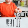 3D Printed Action Figure 30cm with Interchangeable Hands Movable Action Figure for Photographing. 