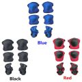 6Pcs/set Running Comfort Biking Skating Thicken Wrist Elbow Protectors Sports Protective Pads Kids Knee Pads. 