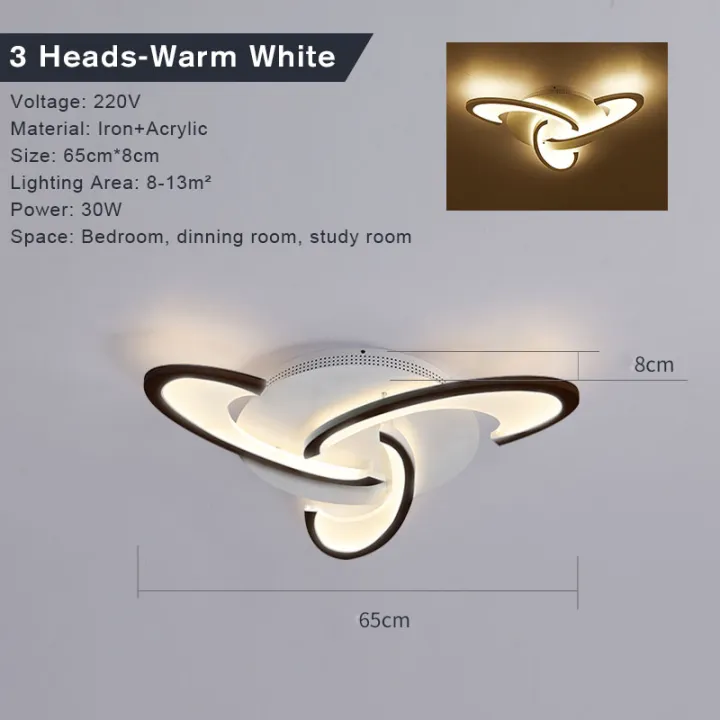 3/6%20Head%20Modern%20LED%20Lamp%20Ceiling%20Light%20Chandelier%20For%20Living%20Room%20Bedroom%20Dining%20Room%20Home%20Decor%20-%20Image%204