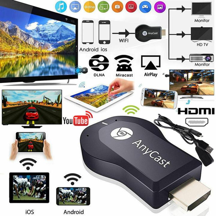 AnyCast M12 Plus WiFi Receiver Airplay Display Miracast HDMI TV DLNA 1080P
