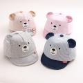 Cartoon Bear Baby Hat Cap Summer Spring Adjustable Baseball Cap Cute Striped Cotton Kids Sun Hat Baby Boy Girl Hats With Ears.