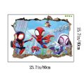 Creative Spiderman wall Sticker For Kid Room Baby Boy Bedroom Self-adhesive Home Murals Decoration PVC Decals Avenge Poster.
