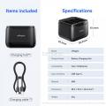 3-Ways Battery Charger Hub For GOPro Hero 13 Fast Charger Station LED Tips Charger Case For GO Pro Hero 13 Camera Accessories. 