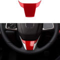 Car Steering Wheel Cover Interior Trim Panel for 10Th Gen 2020 2019 2018 2017 2016 - Red. 