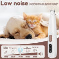 Pet Dog Electric Groomer Trimmer with LED Light Waterproof Pet Foot Hair Trimmer Low Noise Cat Dog Face Foot Ear Hip Paw Shaver.