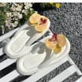 【sought-after】 Comfortable Phalaenopsis Flower Women Herringbone Slippers INS Style Anti-slip Summer Beach Shoes EVA Outdoor Indoor Slide Sandals Women. 