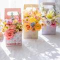 Decorative Flower Arrangement Box Customizable Packaging Materials New Style Portable Flower Box Craft Box Gilded DIY Flower Kit for Teacher's Day Gift Floral Presentations Flower Arrangement. 