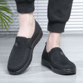 Old Beijing Cloth Shoes Men's Casual All-Matching Shoes Lightweight Flying Woven Breathable Dad Slip-on Middle-Aged and Elderly Large Size Shoes. 