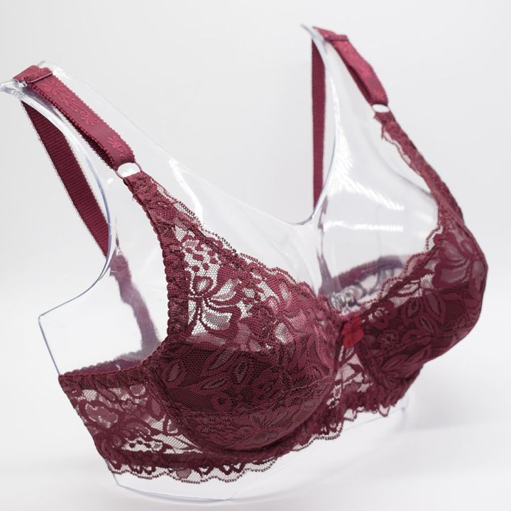 Lace%20Bra%20Plus%20size%20A%20B%20C%20D%20Cup%20Underwire%20Gather%20Adjustment%20Plunge%20Lingeries%20%20Bras%20For%20Women%20Embroidery%20Underwear%20BH%20Top%20-%20Image%204