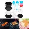 Air Fryer Accessories Silicone Mitts Food Tongs Grill Rack Air Fryer Liners for BBQ Kitchen.