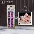 Everly Beauties 24Pcs Fake Nails Set with Sticker Glue - Trendy Nail Art Kit. 