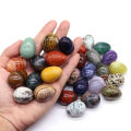Ornament Ying Chakra Energy Crystal Fluorite Stone Agate Purple Water Crystal Stone ni Egg Heavenly Object Bird Yo22x30mm Easter Ritual Room Home Wear.
