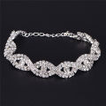 Versatile -Delysia King Women Elegant Luxury Bracelet Ladies Unlimited Rhinestone Wrist Chain Birthday Party Gifts (color: Silver)- Avant-garde. 
