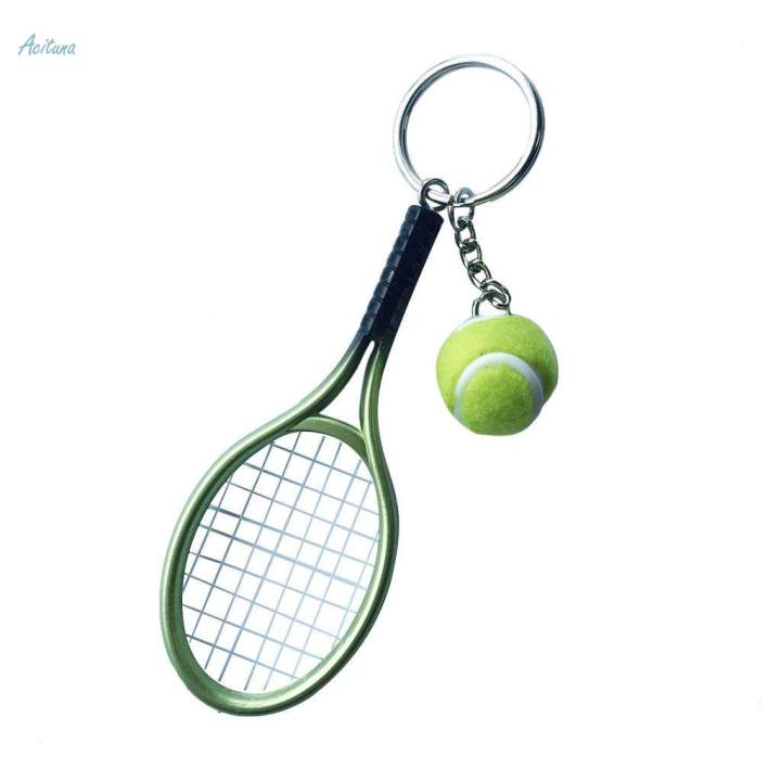 2Pcs%20Creative%20Sports%20Fan%20Key%20Ring%20Tennis%20Ball%20Racket%20Pendant%20Keychain%20Keyfob%20-%20Image%208