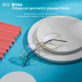 OQ BOGA 3 Colors Unisex Anti Blue Light Proof Radiation Octagon Computer Glasses Women Men Eye Protection Fashion Metal Full Rim Eyewear. 