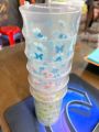 Home Usable Plastic Glass 6 Pcs Set for Party, Kids, Home, Kitchen, Events, Drinks and Drinking Water. Multi Color.