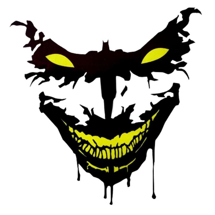 Head light sticker. Night vision joker sticker for motorcycle. Yellow - bike stickers